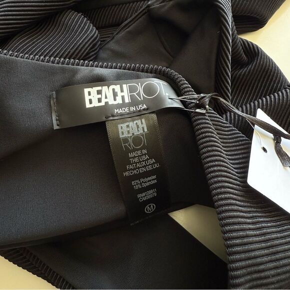 Beach Riot Celine Swimsuit NEW black medium - Picture 9 of 9